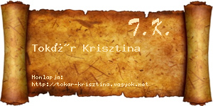 Tokár Krisztina névjegykártya